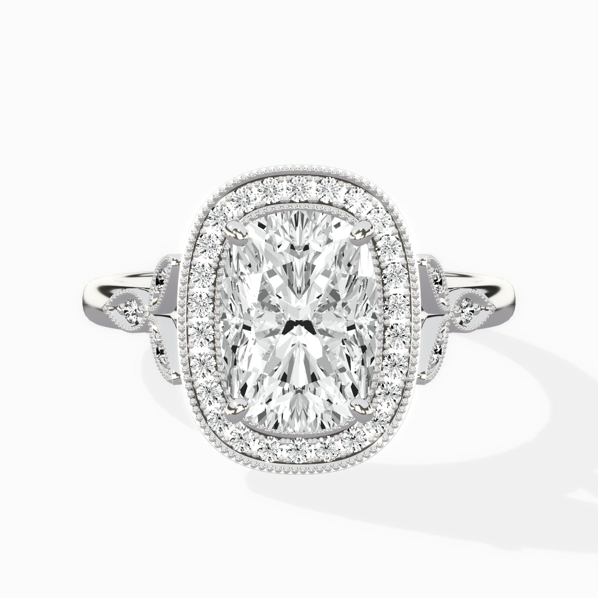 Floral Vintage Style Engagement Ring - The Better Diamonds