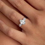 Forever Three Stone 2.01 ct Pear Engagement Ring in White Gold - The Better Diamonds