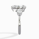 Forever Three Stone 2.01 ct Pear Lab Grown Diamond Engagement Ring in 14K White Gold - The Better Diamonds