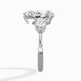 Forever Three Stone 2.01 ct Pear Lab Grown Diamond Engagement Ring in 14K White Gold - The Better Diamonds