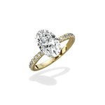 Fortuna Hidden Halo 1.83 ct Oval Engagement Ring in Yellow Gold - The Better Diamonds