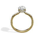 Fortuna Hidden Halo 1.83 ct Oval Engagement Ring in Yellow Gold - The Better Diamonds