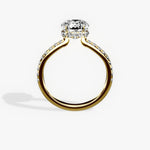 Fortuna Hidden Halo 2.01 ct Cushion Engagement Ring in Yellow Gold - The Better Diamonds