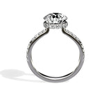 Fortuna Hidden Halo 2.02 ct Round Engagement Ring in White Gold - The Better Diamonds