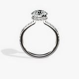 Fortuna Hidden Halo 2.02 ct Round Engagement Ring in White Gold - The Better Diamonds