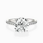 Fortuna Hidden Halo 2.04 ct Round Engagement Ring in White Gold - The Better Diamonds