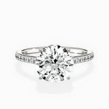 Fortuna Hidden Halo 2.04 ct Round Engagement Ring in White Gold - The Better Diamonds