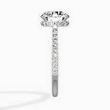 Fortuna Hidden Halo 2.04 ct Round Lab Grown Diamond Engagement Ring in 14K White Gold - The Better Diamonds