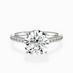 Fortuna Hidden Halo 2.04 ct Round Lab Grown Diamond Engagement Ring in 14K White Gold - The Better Diamonds