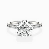 Fortuna Hidden Halo 2.04 ct Round Lab Grown Diamond Engagement Ring in 14K White Gold - The Better Diamonds