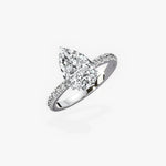 Fortuna Hidden Halo 2.06 ct Pear Engagement Ring in White Gold - The Better Diamonds