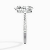 Fortuna Hidden Halo 2.06 ct Pear Engagement Ring in White Gold - The Better Diamonds