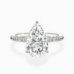 Fortuna Hidden Halo 2.06 ct Pear Engagement Ring in White Gold - The Better Diamonds