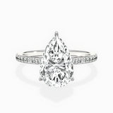 Fortuna Hidden Halo 2.06 ct Pear Engagement Ring in White Gold - The Better Diamonds