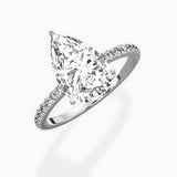 Fortuna Hidden Halo 2.06 ct Pear Engagement Ring in White Gold - The Better Diamonds