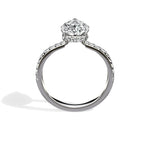 Fortuna Hidden Halo 2.06 ct Pear Engagement Ring in White Gold - The Better Diamonds