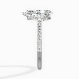 Fortuna Hidden Halo 2.06 ct Pear Lab Grown Diamond Engagement Ring in 14K White Gold - The Better Diamonds