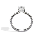 Fortuna Hidden Halo 2.11 ct Emerald Engagement Ring in White Gold - The Better Diamonds