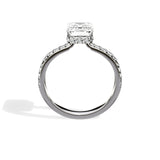 Fortuna Hidden Halo 2.11 ct Emerald Engagement Ring in White Gold - The Better Diamonds