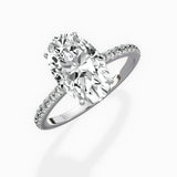 Fortuna Hidden Halo 2.39 ct Oval Engagement Ring in White Gold - The Better Diamonds