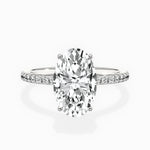 Fortuna Hidden Halo 2.39 ct Oval Engagement Ring in White Gold - The Better Diamonds