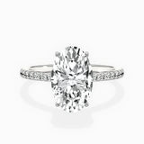 Fortuna Hidden Halo 2.39 ct Oval Engagement Ring in White Gold - The Better Diamonds