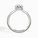 Fortuna Hidden Halo 2.39 ct Oval Engagement Ring in White Gold - The Better Diamonds