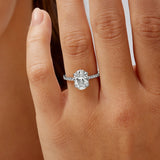 Fortuna Hidden Halo 2.39 ct Oval Engagement Ring in White Gold - The Better Diamonds