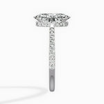 Fortuna Hidden Halo 2.39 ct Oval Engagement Ring in White Gold - The Better Diamonds