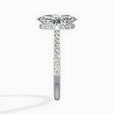 Fortuna Hidden Halo 2.39 ct Oval Engagement Ring in White Gold - The Better Diamonds
