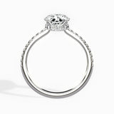 Fortuna Hidden Halo 2.39 ct Oval Engagement Ring in White Gold - The Better Diamonds