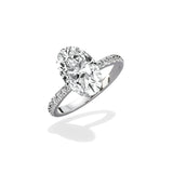 Fortuna Hidden Halo 2.39 ct Oval Engagement Ring in White Gold - The Better Diamonds