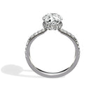 Fortuna Hidden Halo 2.39 ct Oval Engagement Ring in White Gold - The Better Diamonds