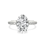 Fortuna Hidden Halo 2.39 ct Oval Engagement Ring in White Gold - The Better Diamonds