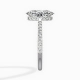 Fortuna Hidden Halo 2.39 ct Oval Lab Grown Diamond Engagement Ring in 14K White Gold - The Better Diamonds