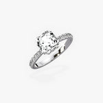 Fortuna Hidden Halo 2.55 ct Asscher Cut Engagement Ring in White Gold - The Better Diamonds