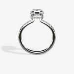 Fortuna Hidden Halo 2.55 ct Asscher Cut Engagement Ring in White Gold - The Better Diamonds