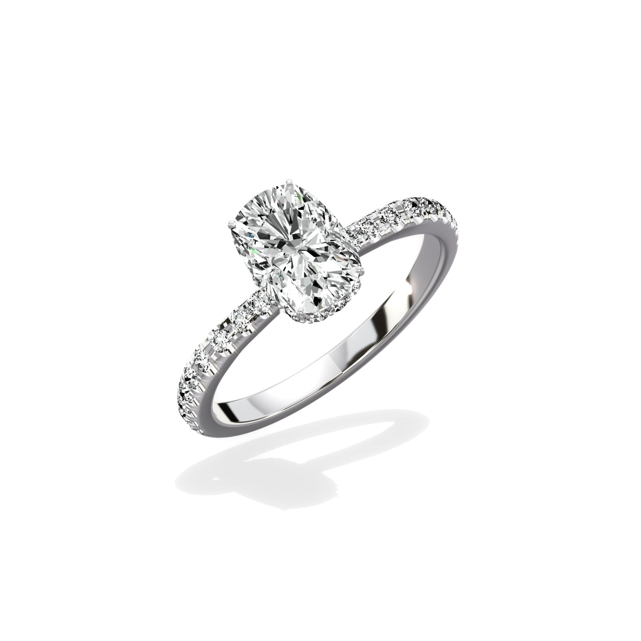 Fortuna Hidden Halo Engagement Ring - The Better Diamonds