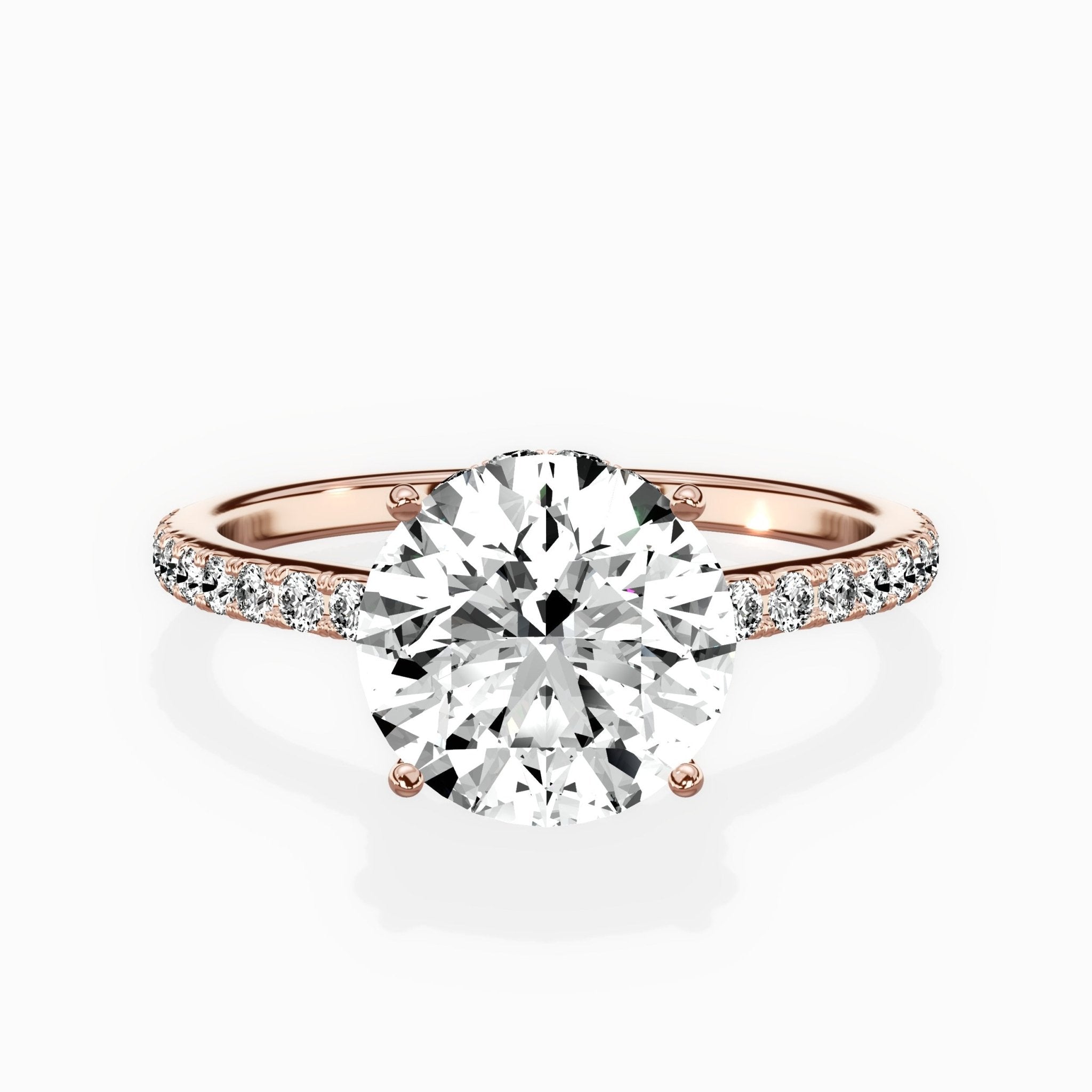 Fortuna Hidden Halo Engagement Ring - The Better Diamonds