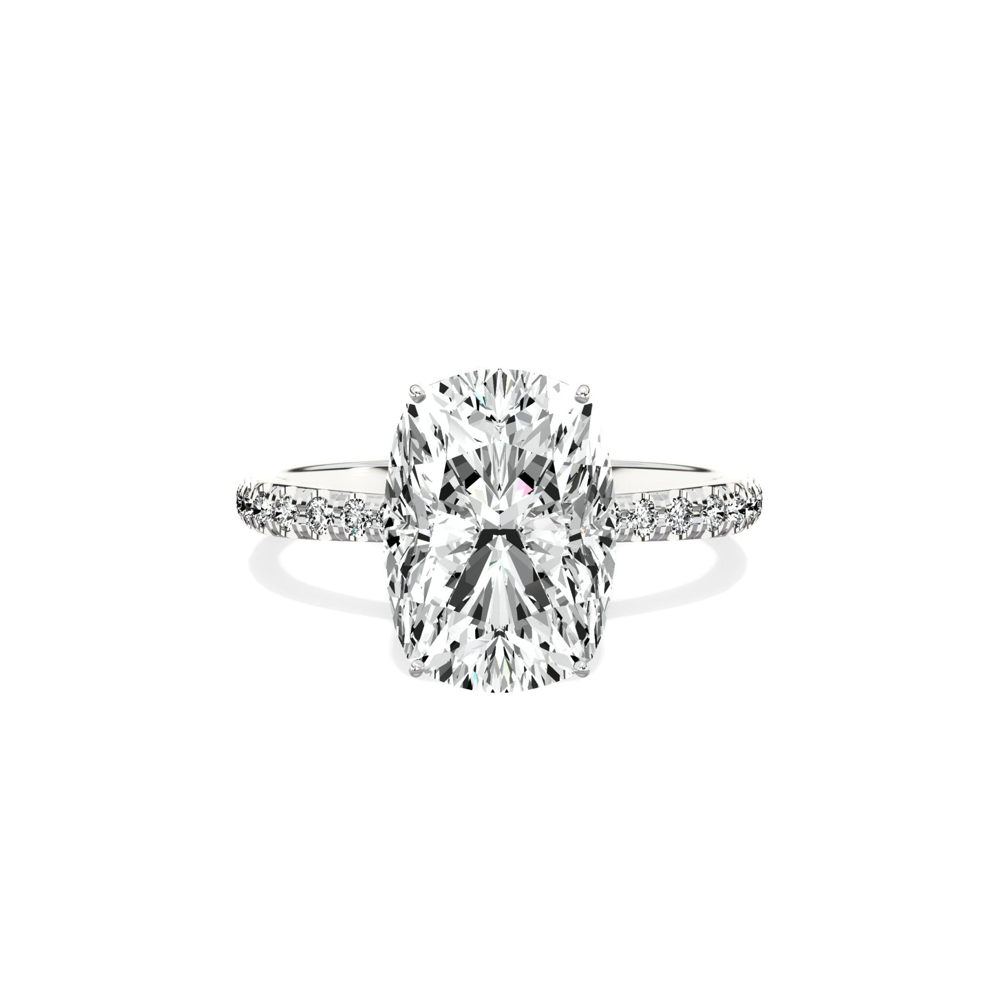 Fortuna Hidden Halo Engagement Ring - The Better Diamonds