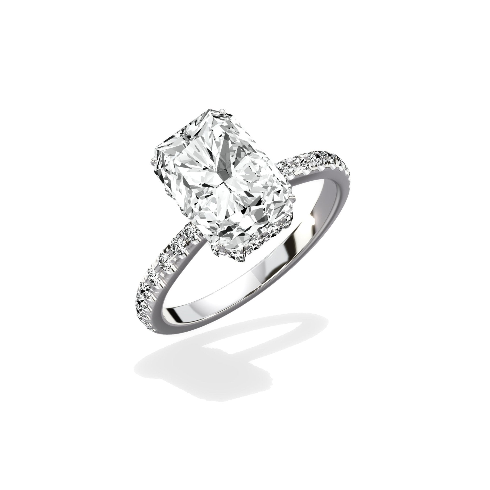 Fortuna Hidden Halo Engagement Ring - The Better Diamonds