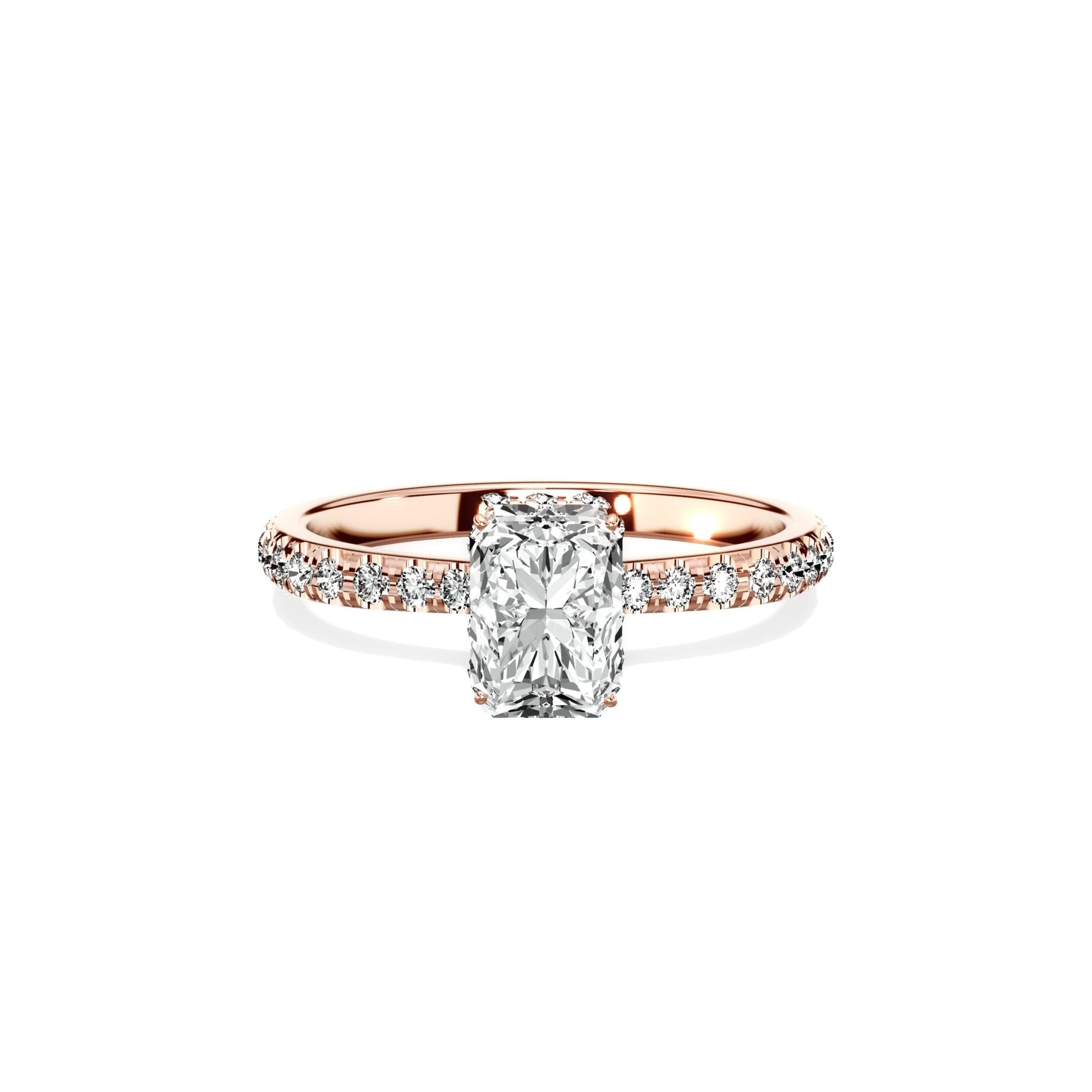 Fortuna Hidden Halo Engagement Ring - The Better Diamonds