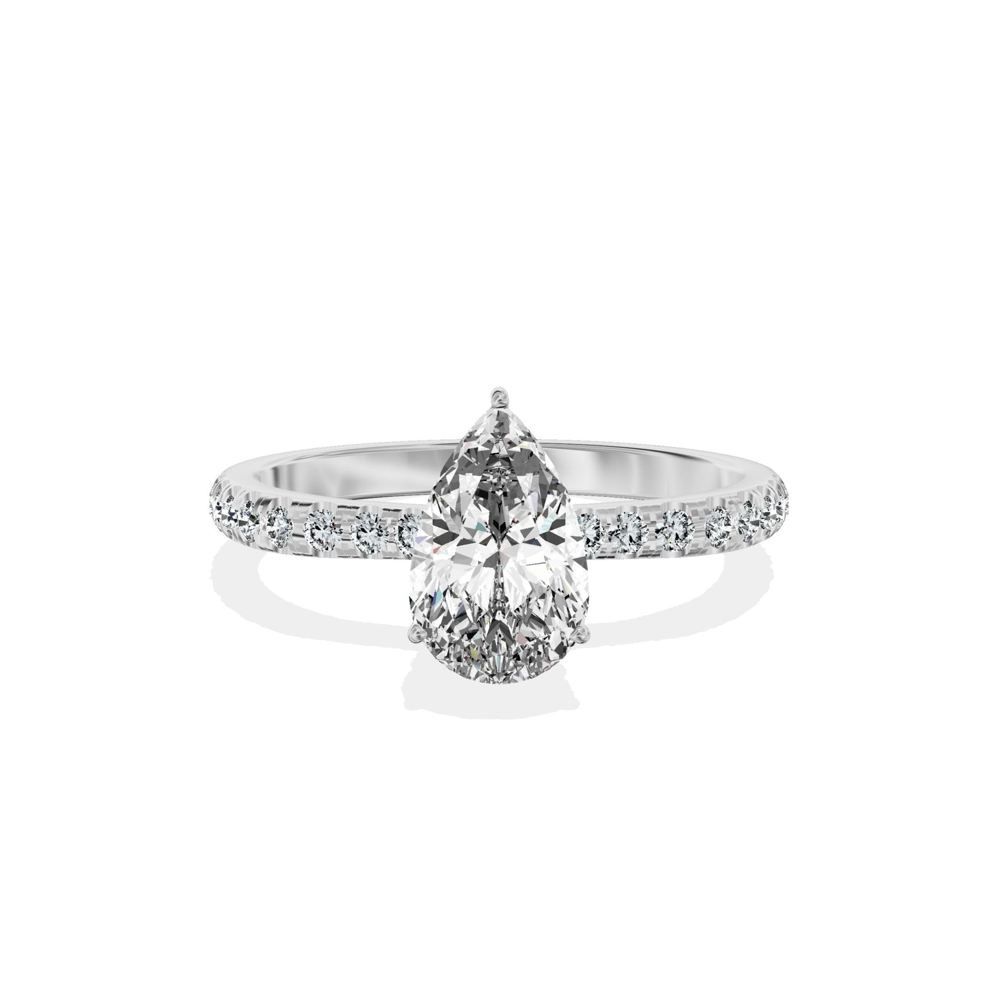 Fortuna Hidden Halo Engagement Ring - The Better Diamonds