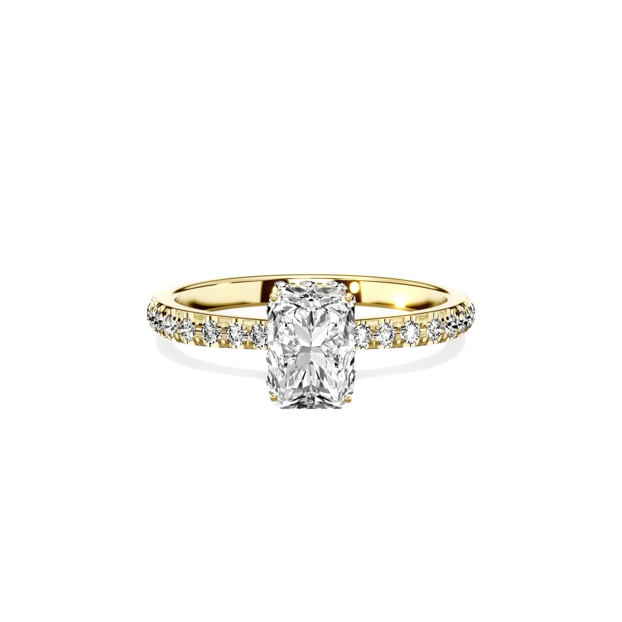 Fortuna Hidden Halo Engagement Ring - The Better Diamonds