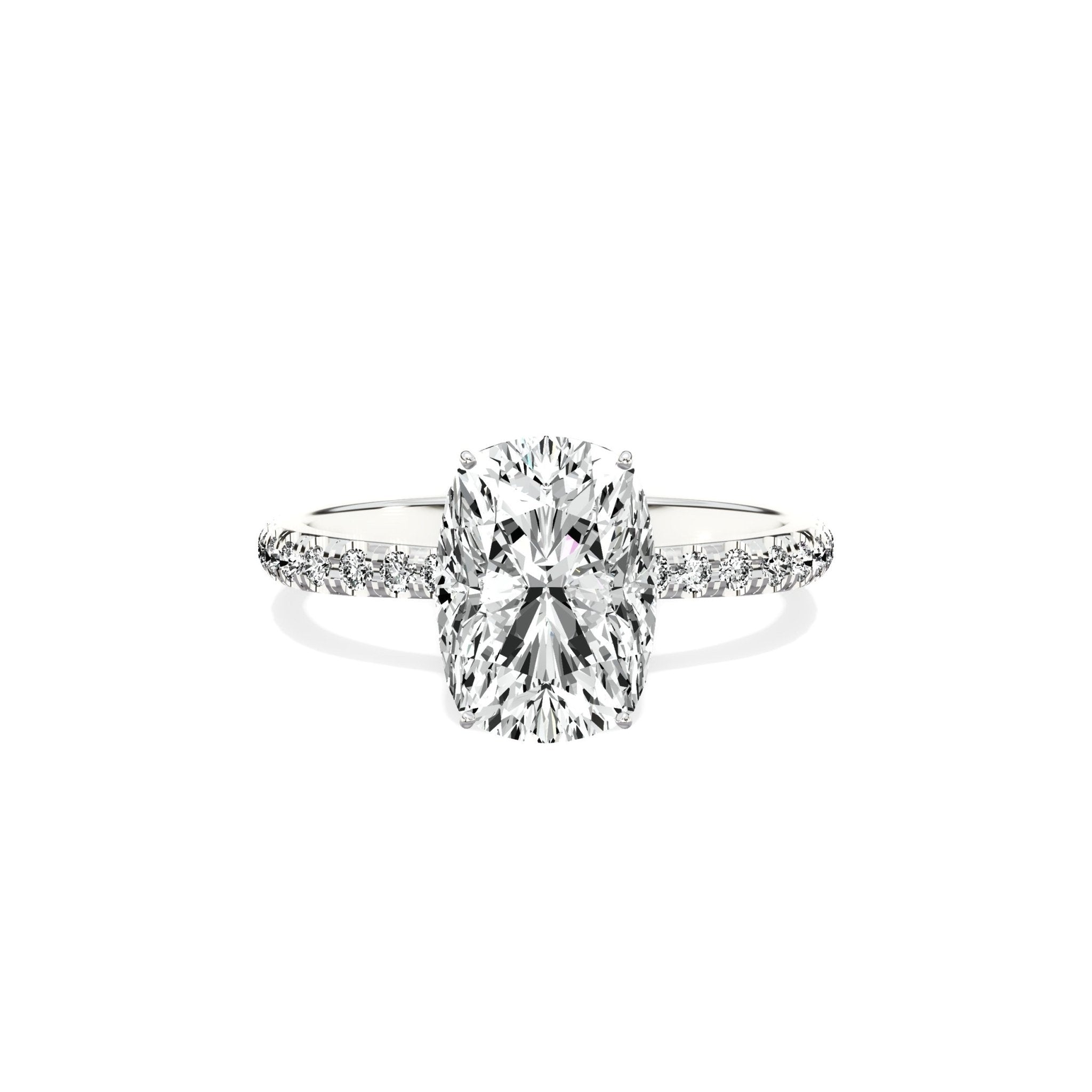 Fortuna Hidden Halo Engagement Ring - The Better Diamonds