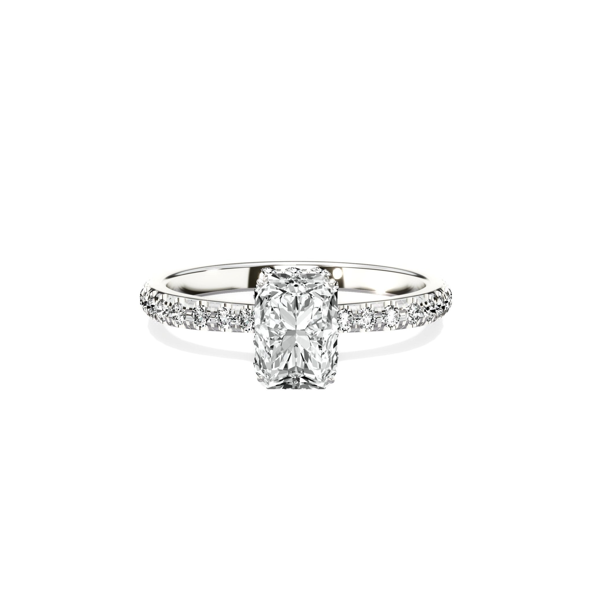 Fortuna Hidden Halo Engagement Ring - The Better Diamonds