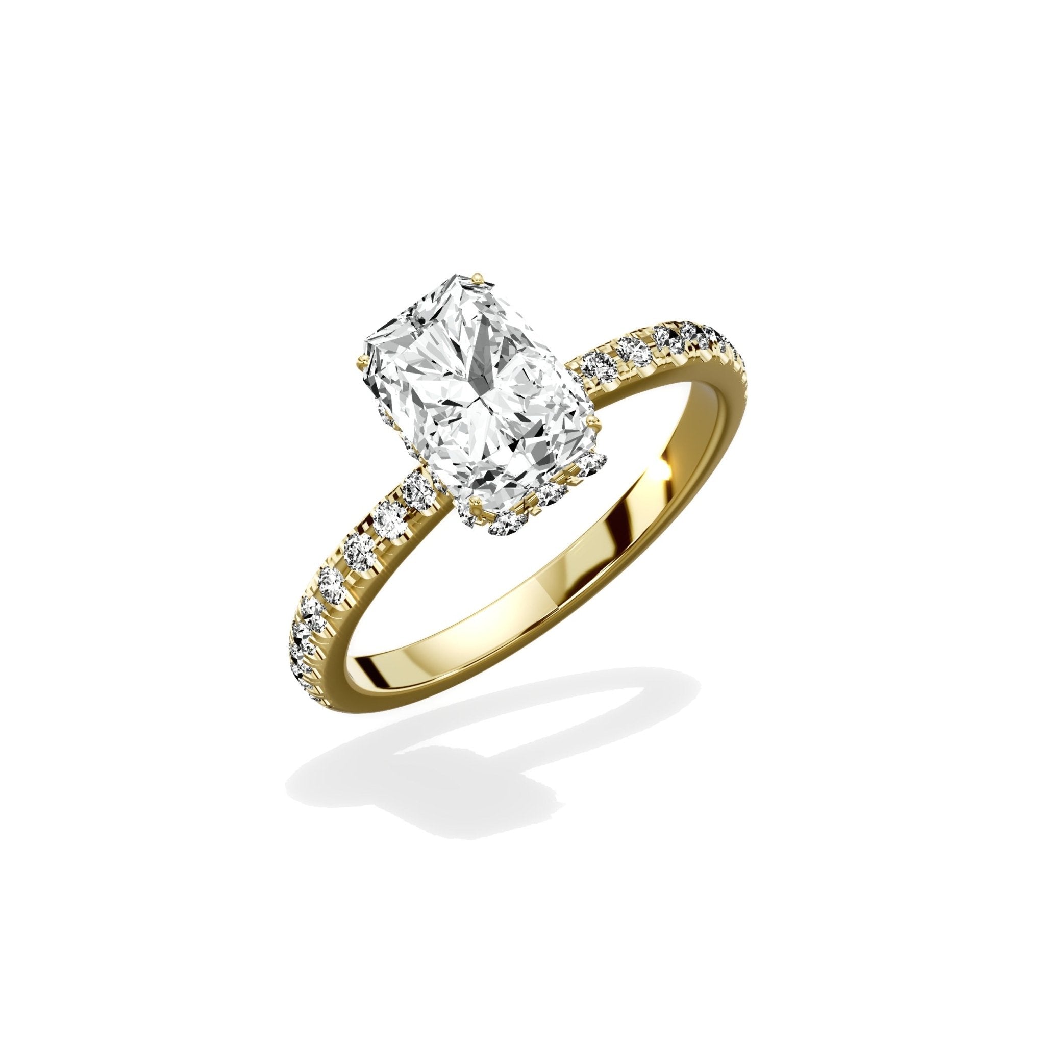 Fortuna Hidden Halo Engagement Ring - The Better Diamonds