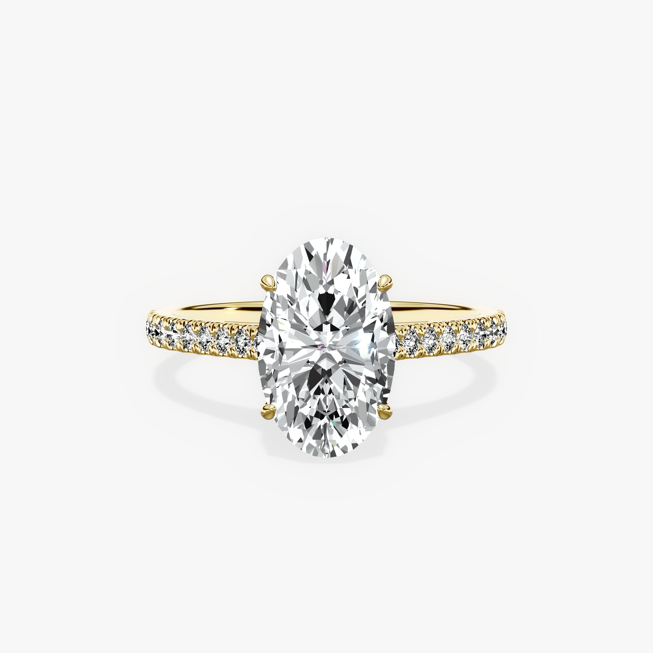 Sorte Solitaire Oval Engagement Ring in Yellow Gold