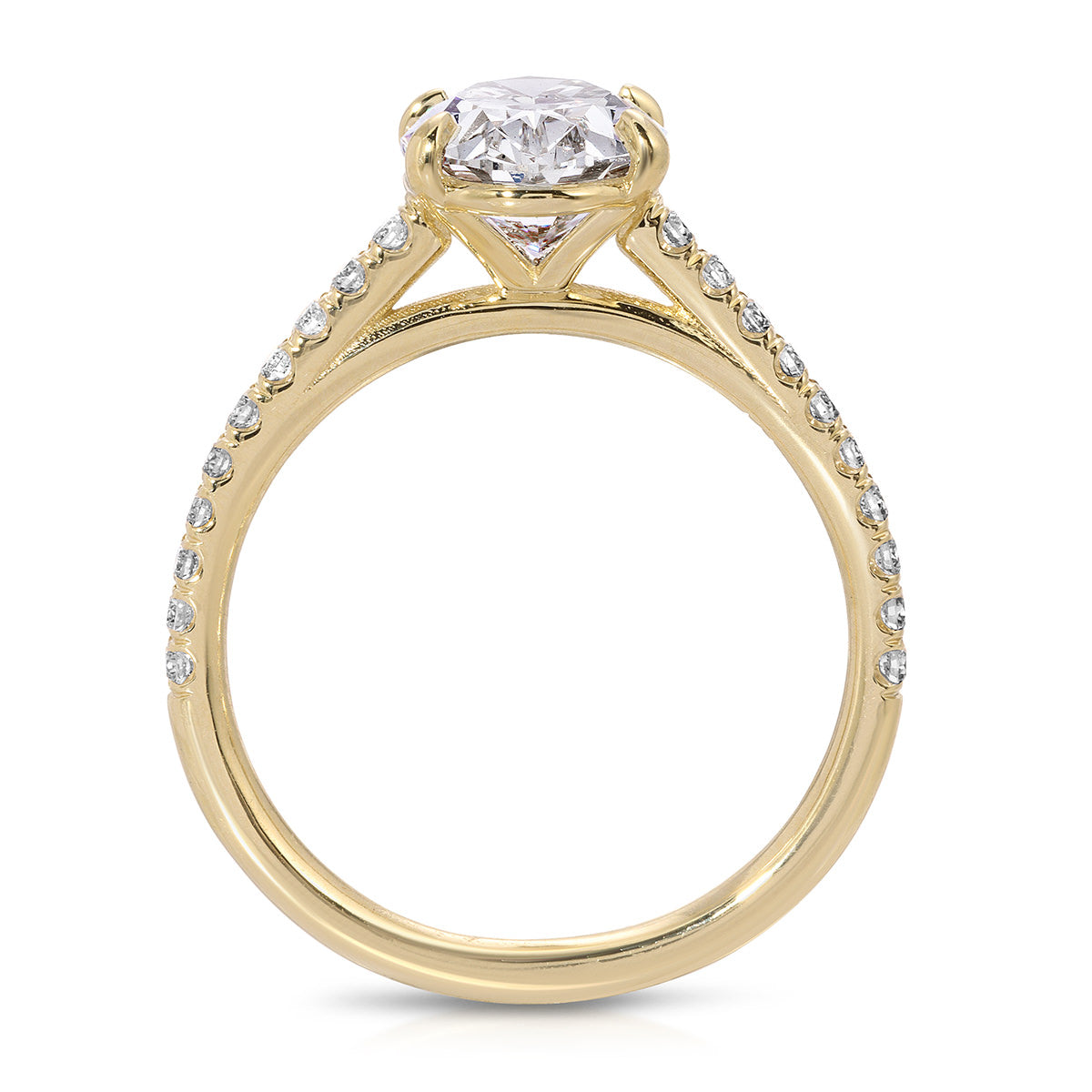 Sorte Solitaire Oval Engagement Ring in Yellow Gold