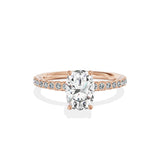 Martini Pave Solitaire Engagement Ring